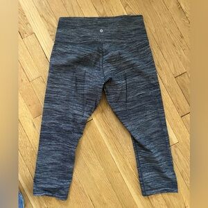 lululemon athletica Heathered Dark Gray Cropped Leggings